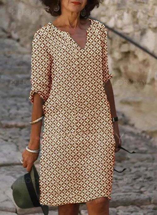 Damen Lässig 3/4-Ärmeln Sommerkleid  | Mini