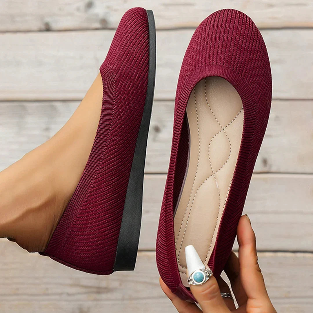 Damen Runde Zehenpartie Flache Schuhe | Zum Reinschlüpfen