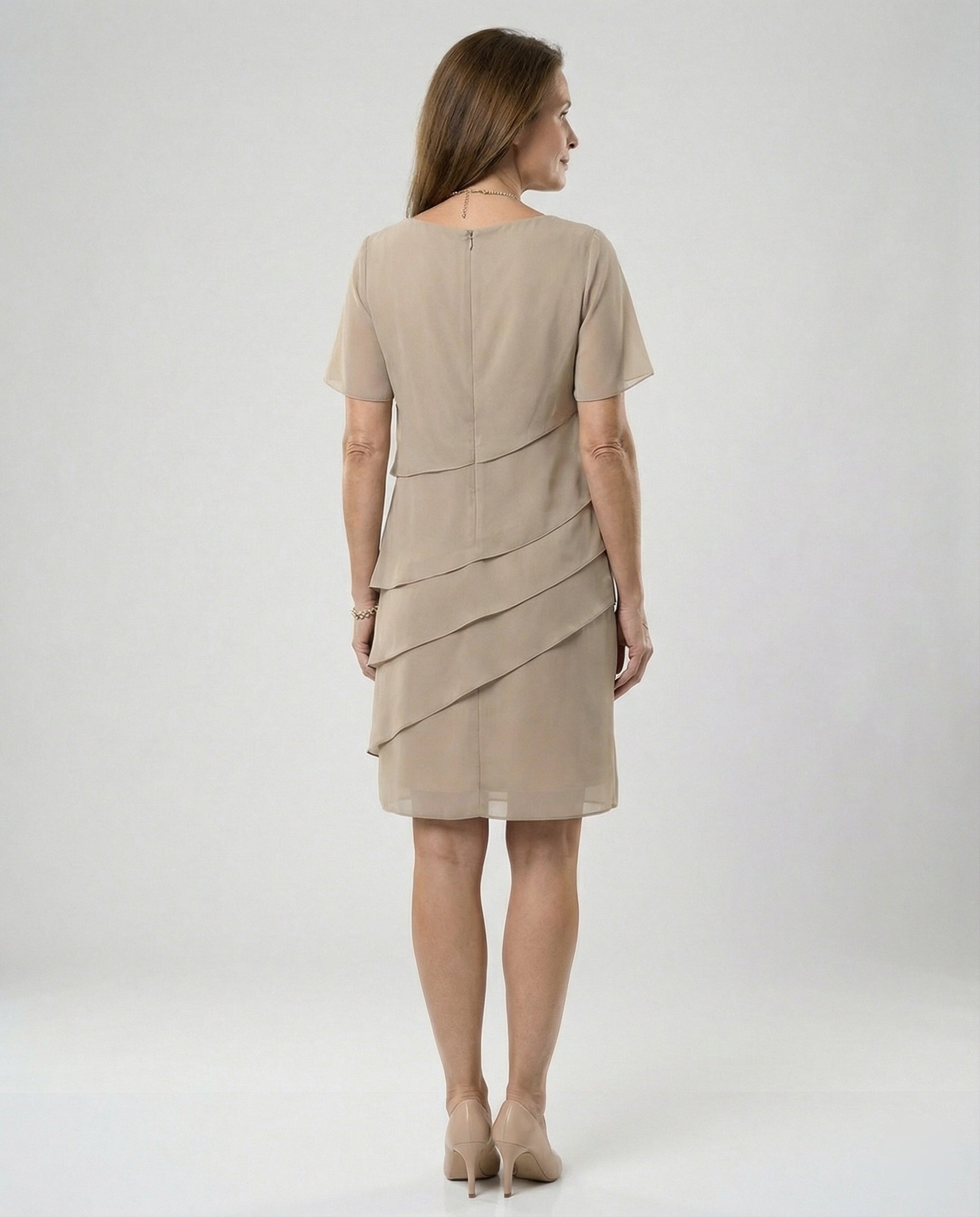 Damen Lagenlook Abendkleid | Midi