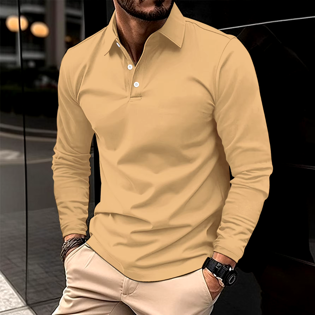 Herren Langarm Polo-Shirt | Lässig- und Geschäftskleidung
