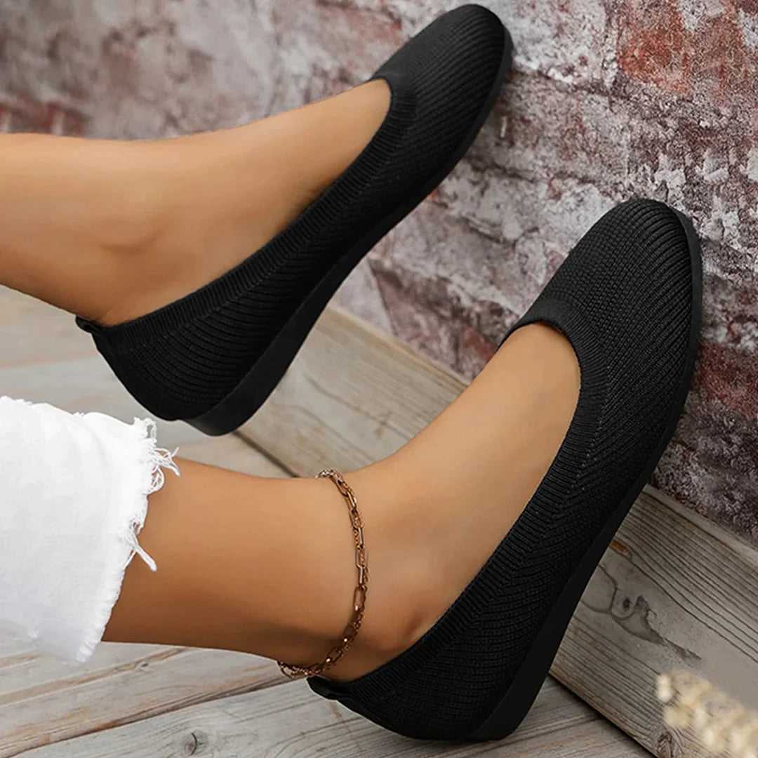 Damen Runde Zehenpartie Flache Schuhe | Zum Reinschlüpfen