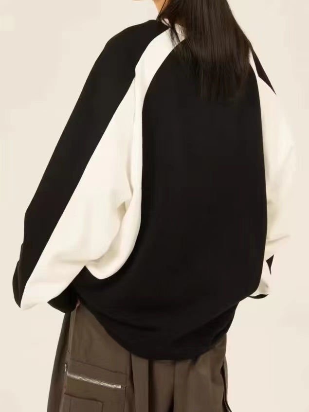 Hip Hop Oversize Raglan Sweatshirt mit Slogan