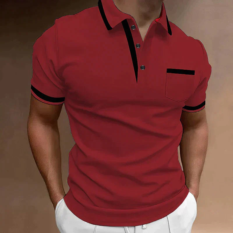 Herren Golf Kurzarm Polo-Shirt | mit Brusttasche