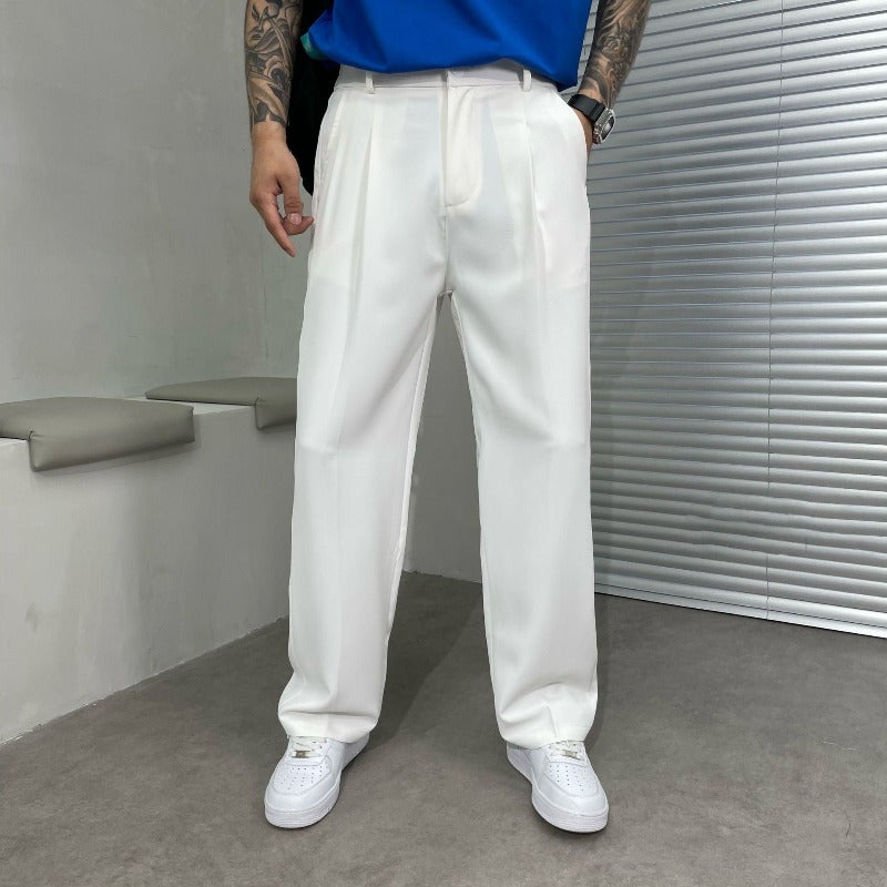 Herren Bundfalten Sommerhose | Lockere Passform