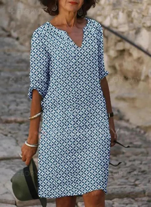 Damen Lässig 3/4-Ärmeln Sommerkleid  | Mini
