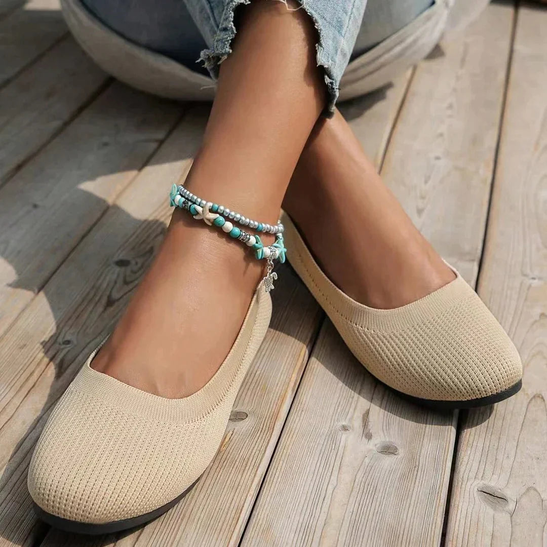 Damen Runde Zehenpartie Flache Schuhe | Zum Reinschlüpfen