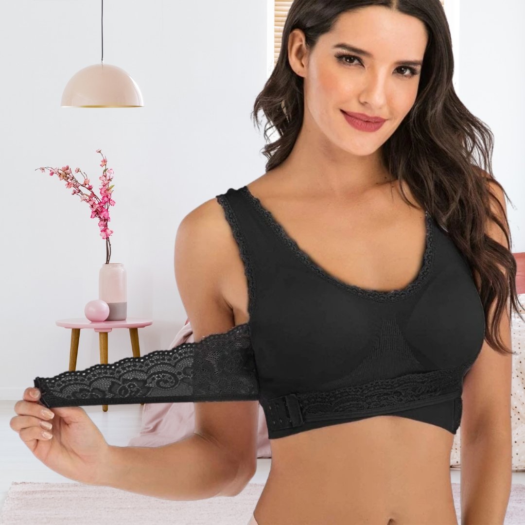 Damen Kabellos Sport-BH | Mit Gekreuzter Frontschnalle