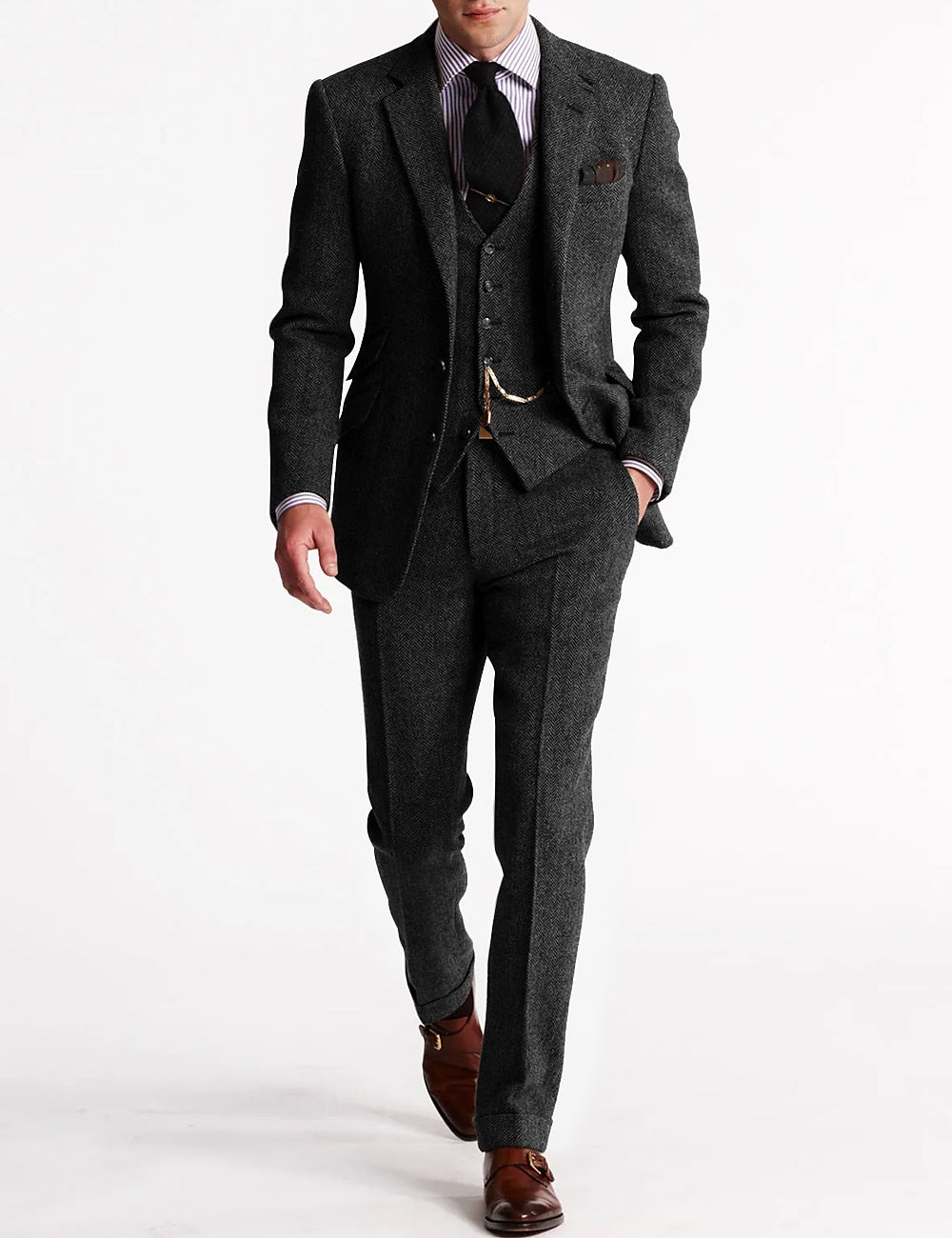 Herren Tweed Tuxedo Anzug | Komplett