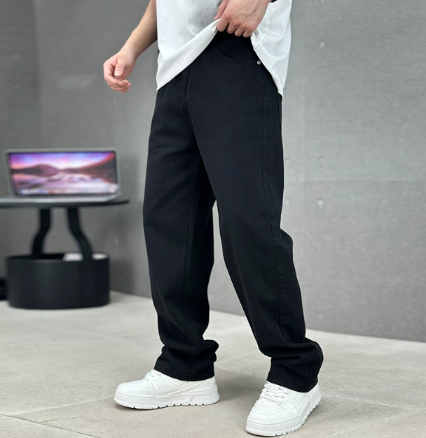 Herren Lässige Baggy Jeans | Weites Bein