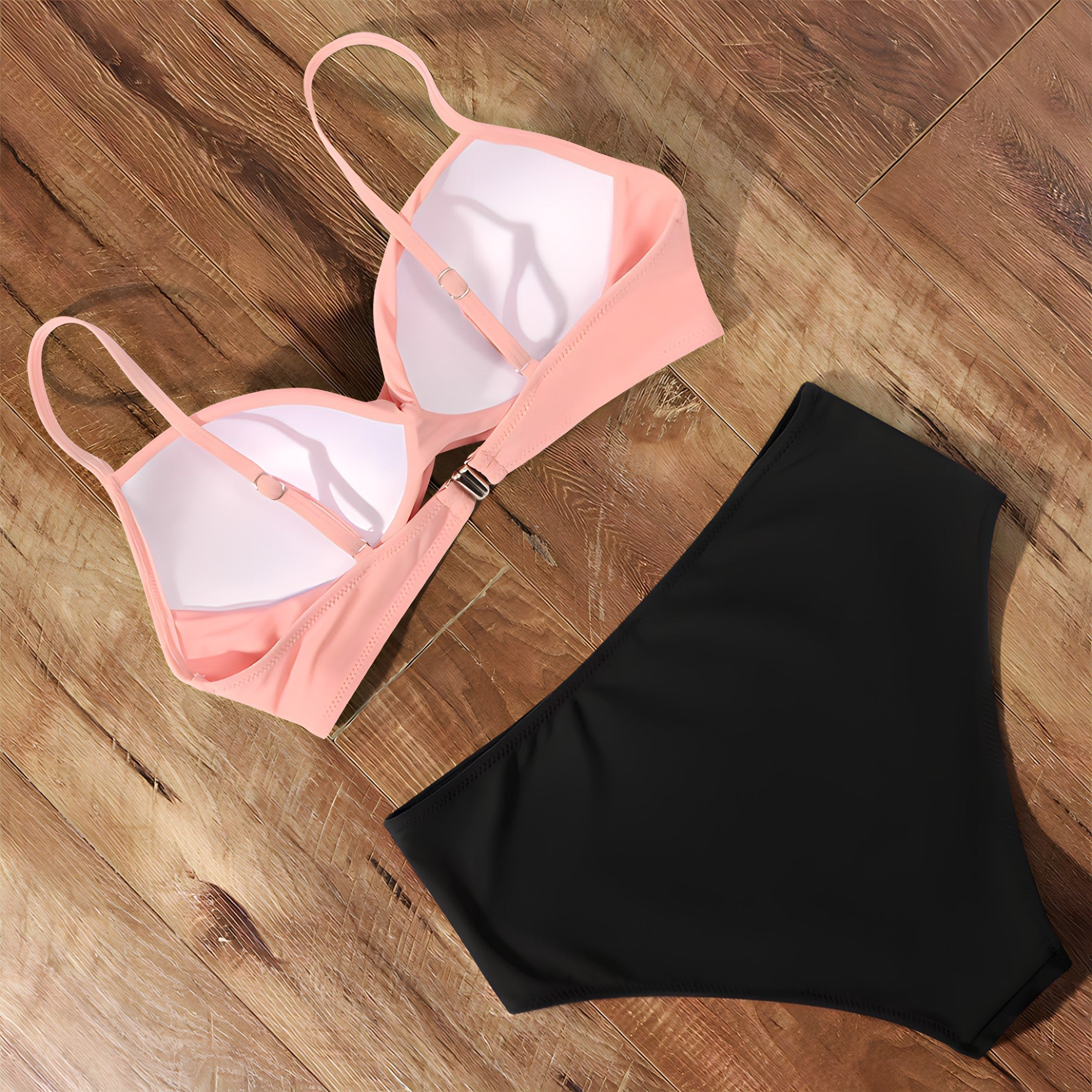 Damen Hoch Tailliert Bikini-Set | Push-Up