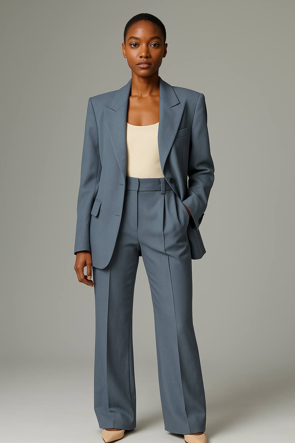 Damen Zweiteiler Business Lässig Hosenanzug | Blazer und Hose