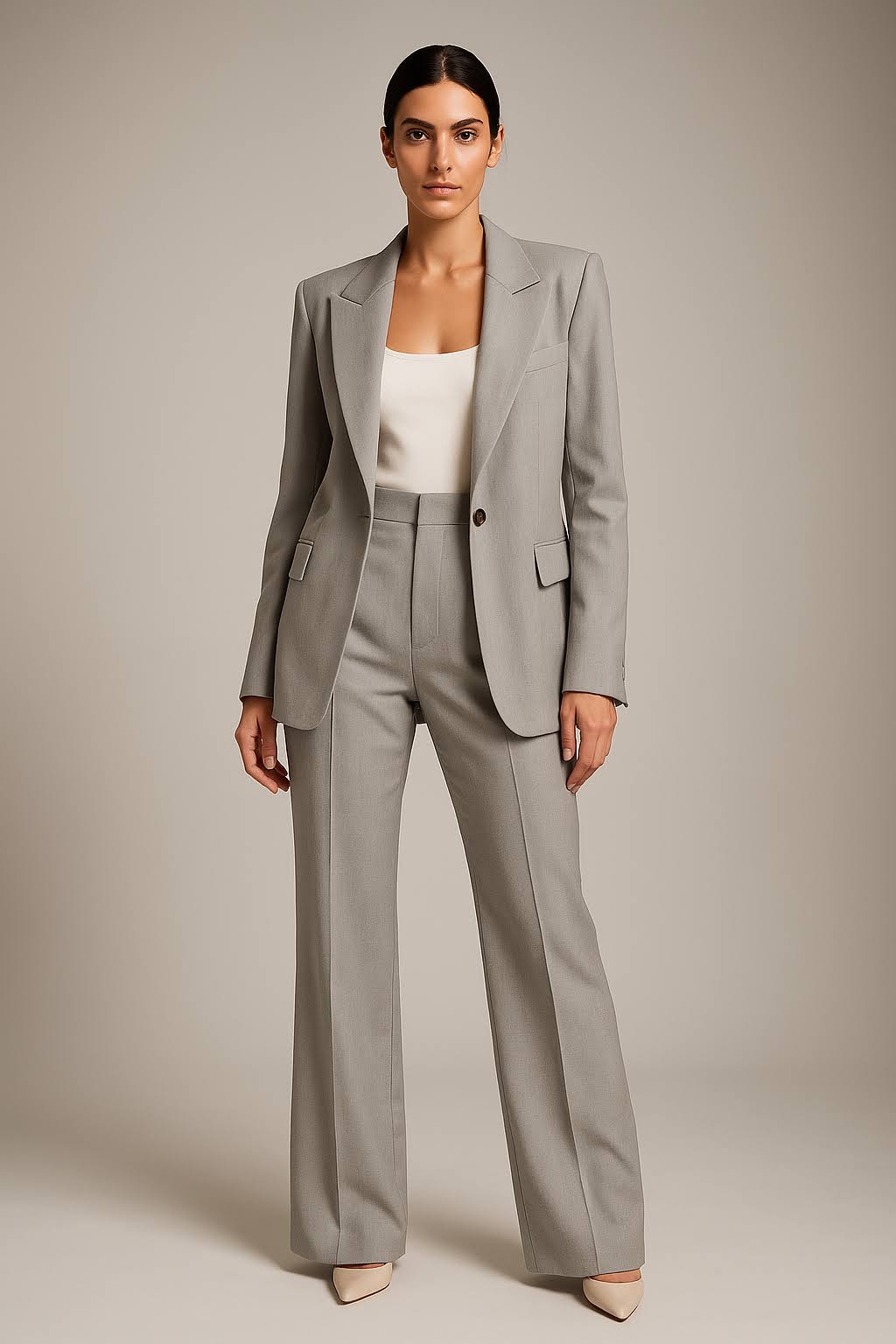 Damen Zweiteiler Business Lässig Hosenanzug | Blazer und Hose