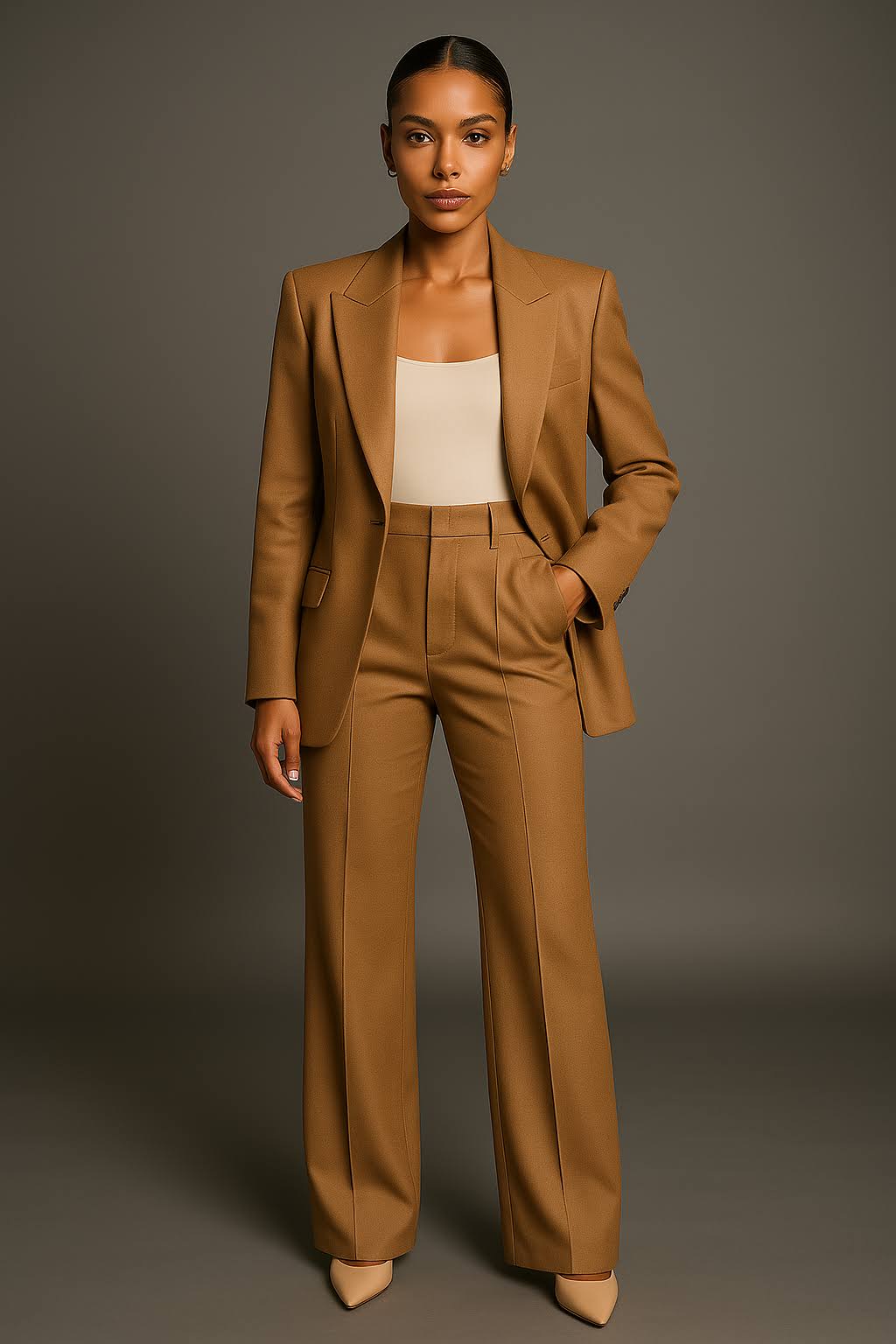 Damen Zweiteiler Business Lässig Hosenanzug | Blazer und Hose