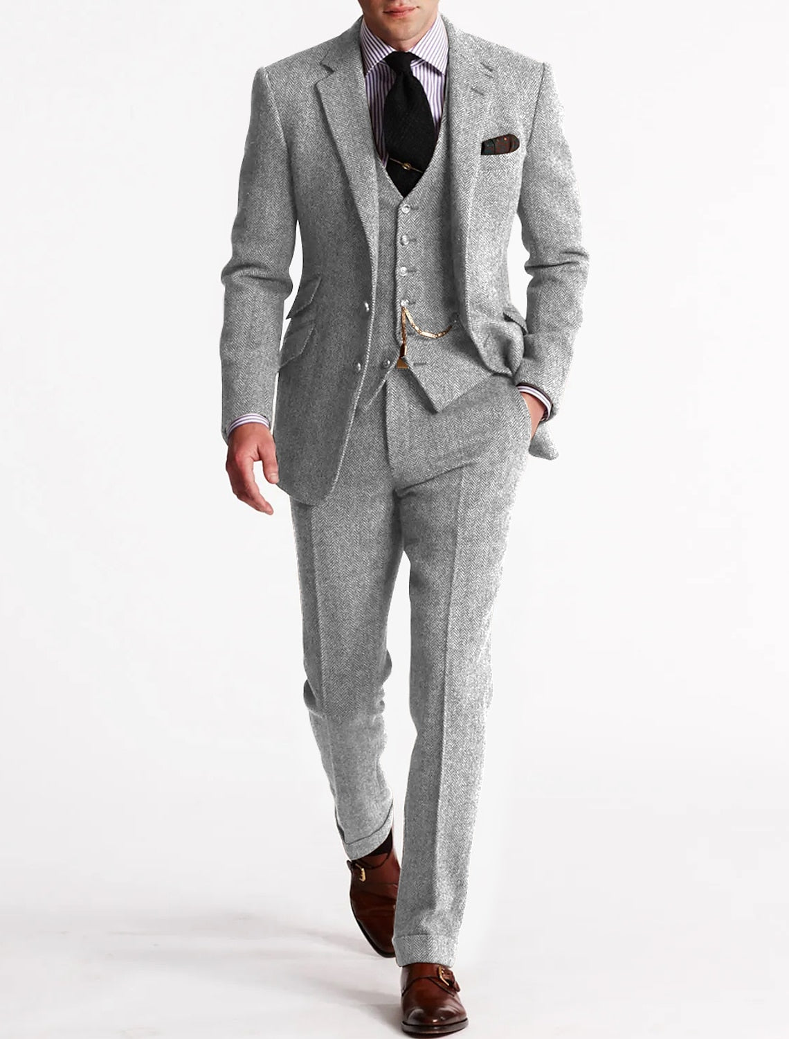 Herren Tweed Tuxedo Anzug | Komplett