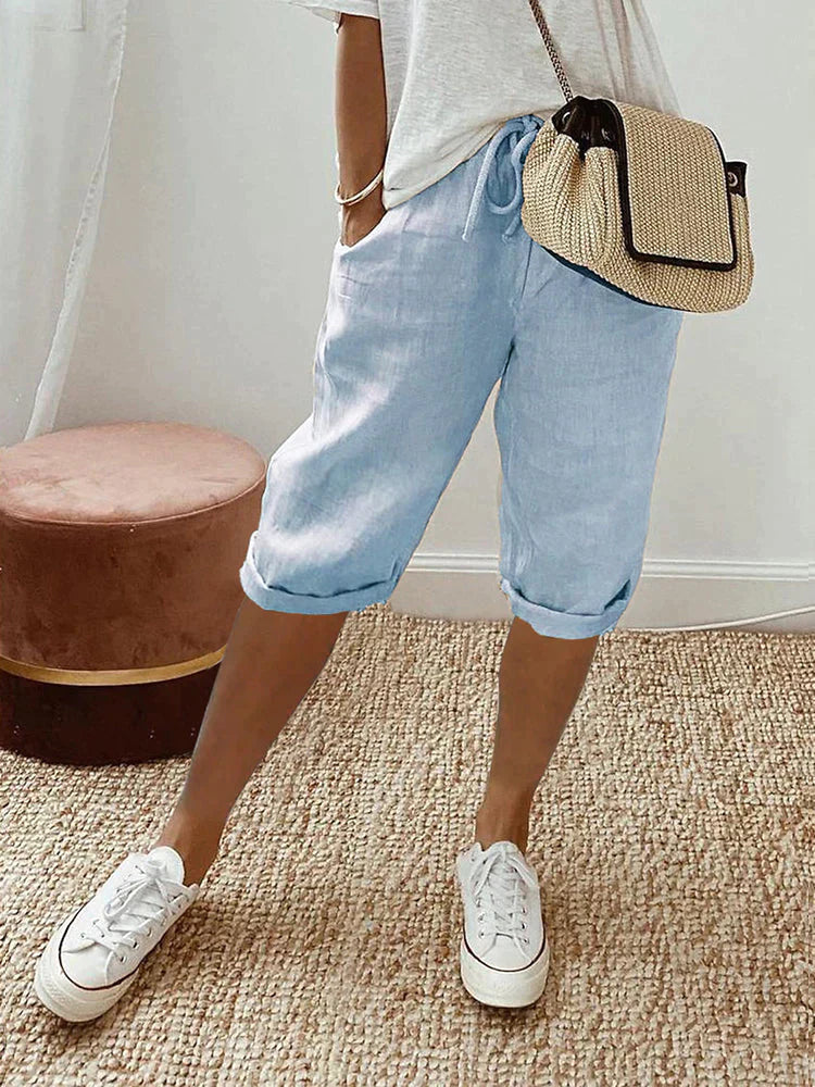 Damen Lässige Lockere Passform Shorts | mit Kordelzug