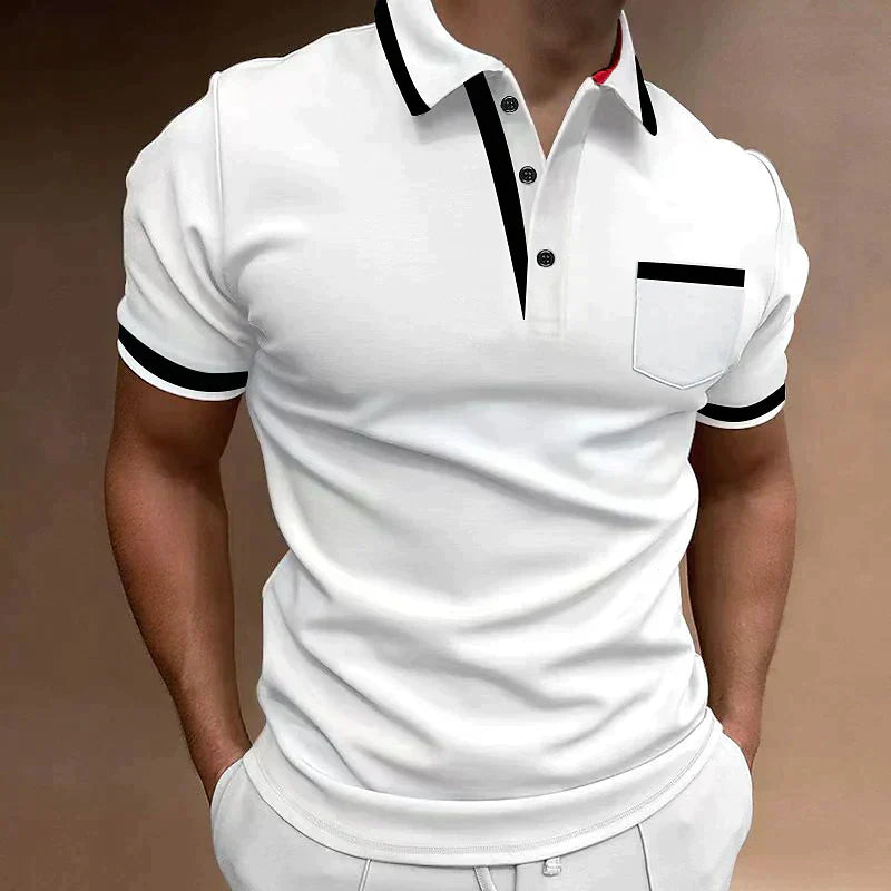 Herren Golf Kurzarm Polo-Shirt | mit Brusttasche