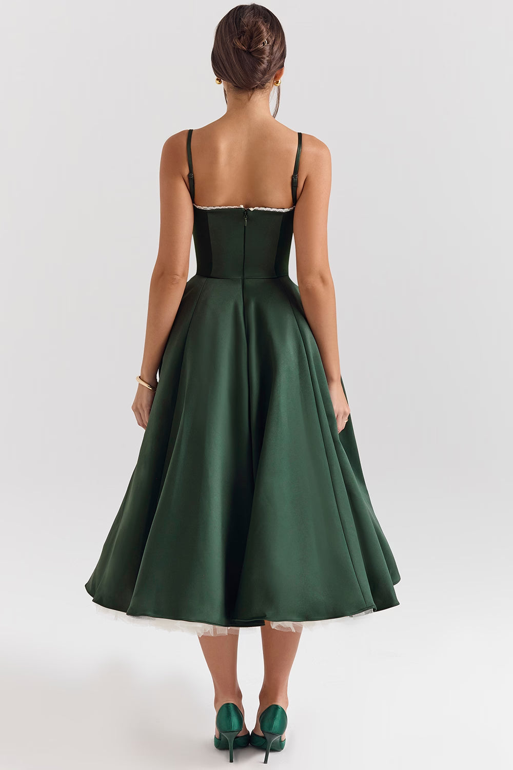 Damen Herzförmigem Ausschnitt Abendkleid | Midi