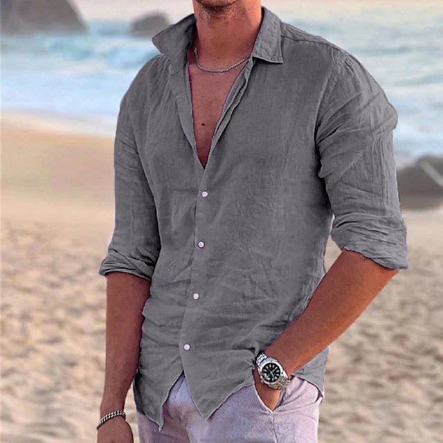 Herren Lässiger Sommer Hemd | Langarm