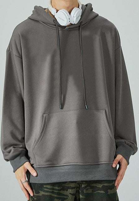 Basic Einfarbiger Oversize Hoodie Kapuzenpullover Unisex