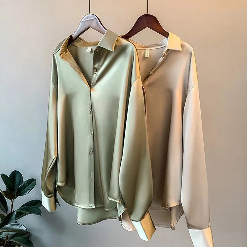 Damen Übergroß Lässige Bluse | Langärmelig