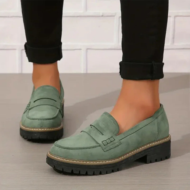 Damen Plateau Loafer | Reinschlüpfen