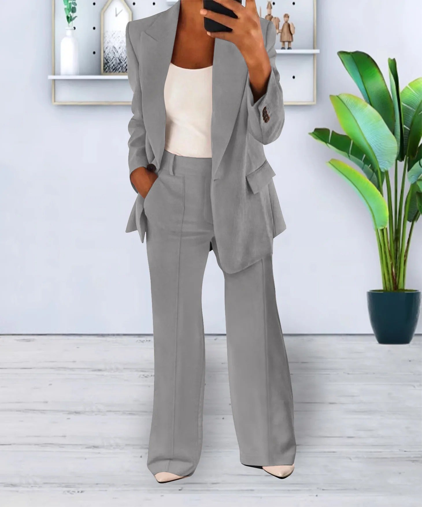 Damen Formell Lässig Hosenanzug | Blazer und Hose