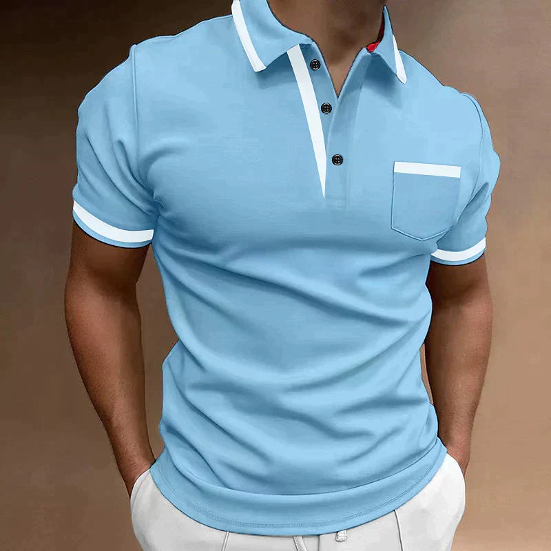 Herren Golf Kurzarm Polo-Shirt | mit Brusttasche