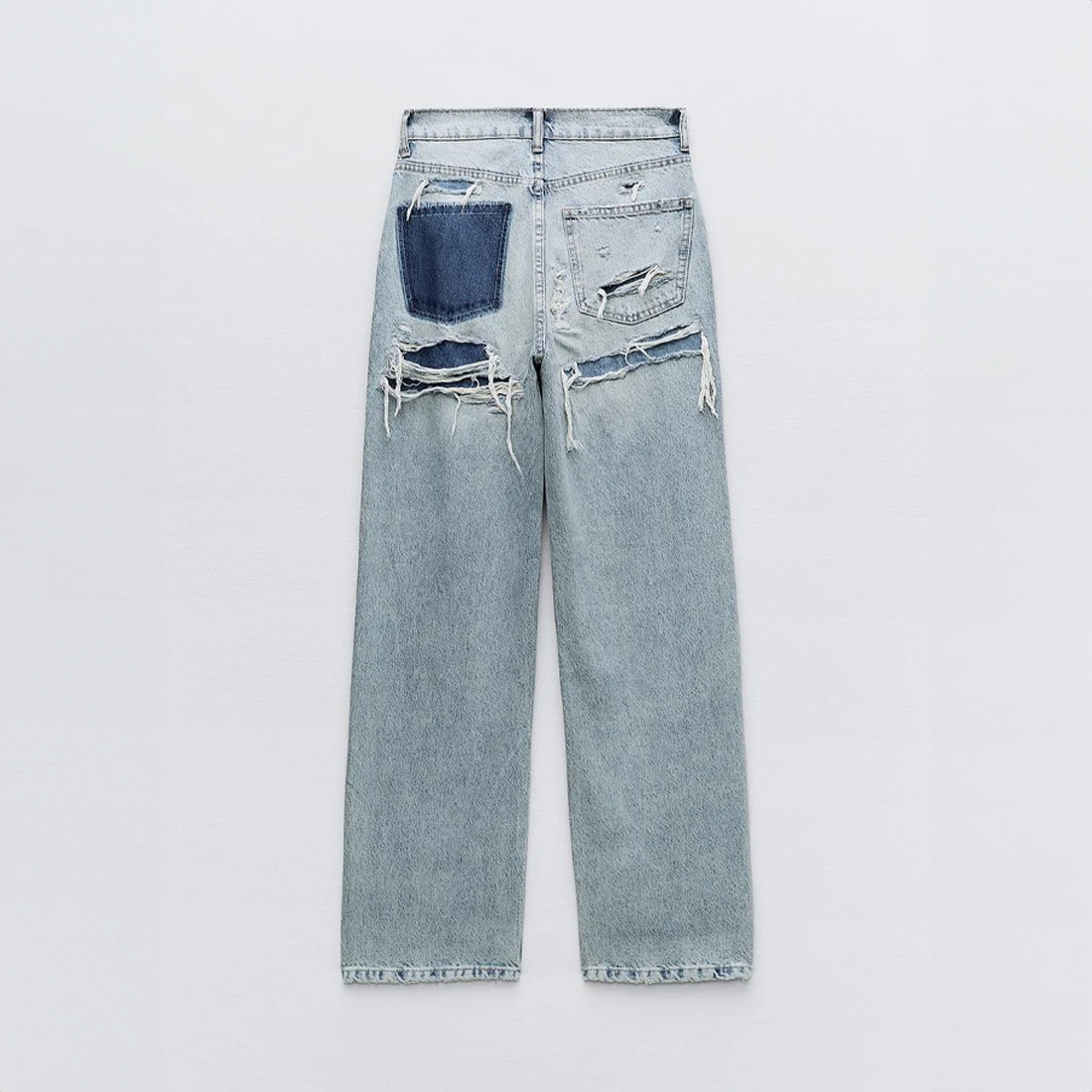 Damen Hoch Tailliert Weit Bein Baggy Jeans | Lässig