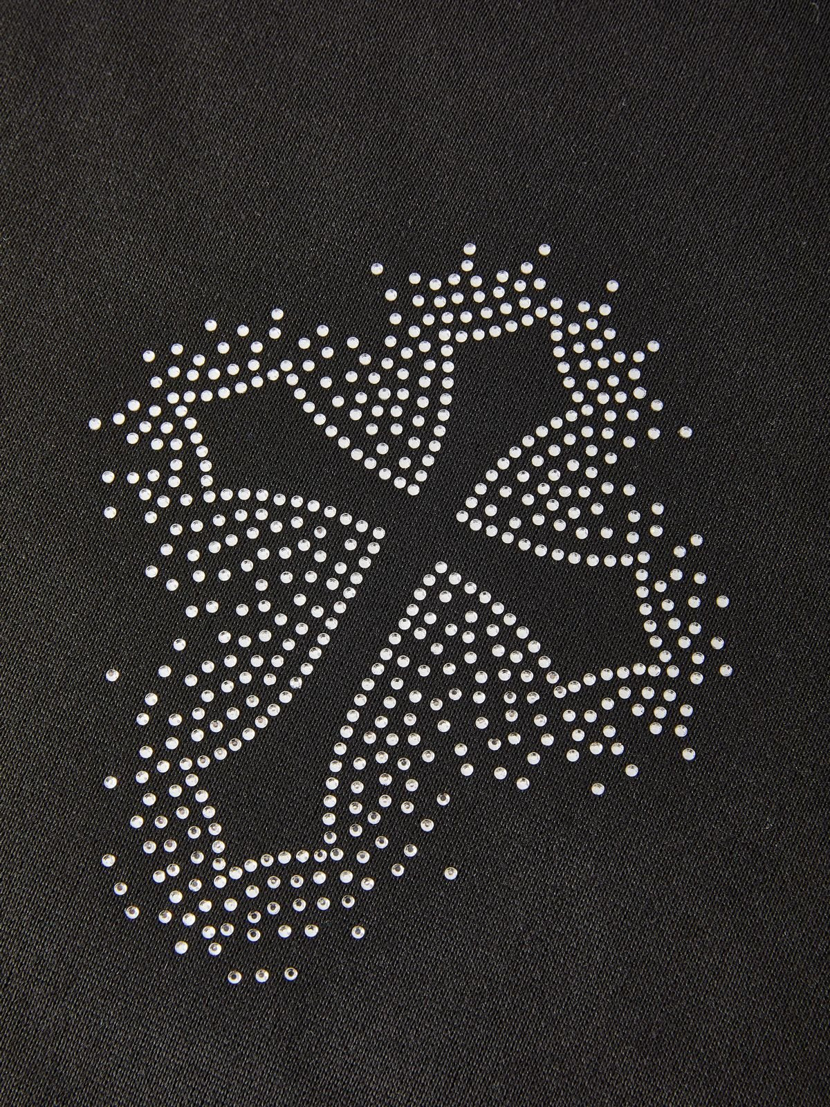 Zip Up Hoodie mit Rhinestone Kreuzmuster