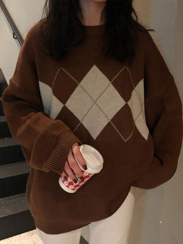 Vintage Argyle Pullover