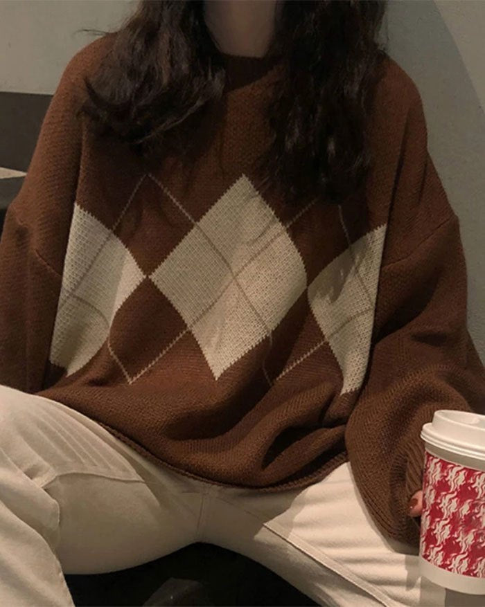 Vintage Argyle Pullover