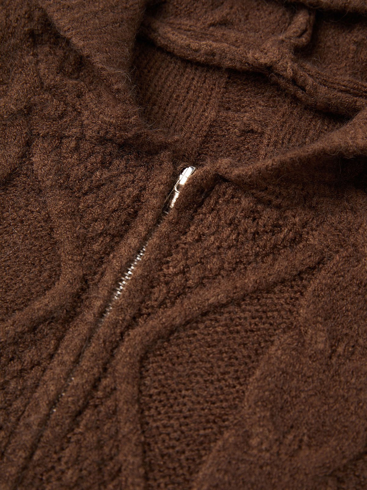 Oversize Strickjacke mit Kapuze