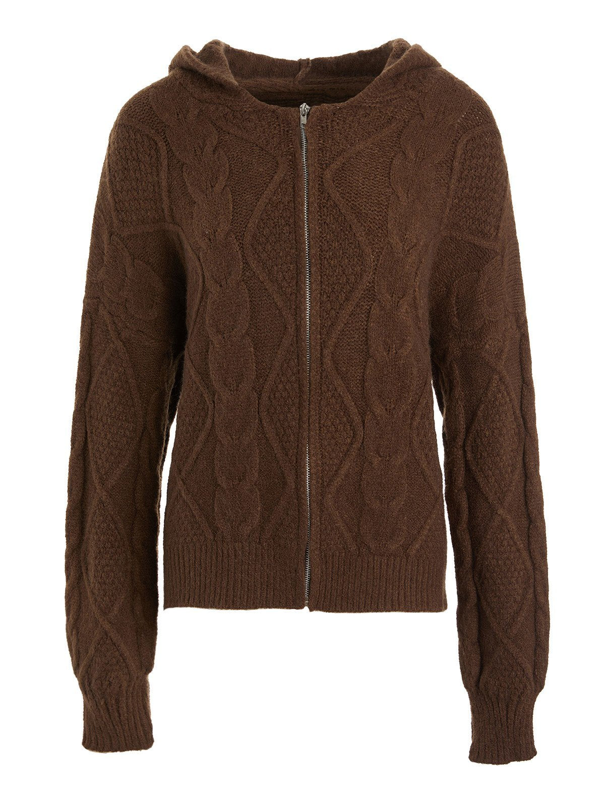 Oversize Strickjacke mit Kapuze